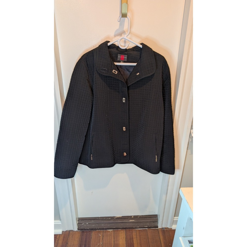 Gallery Black Quilted Jacket‎ Women's XLarge